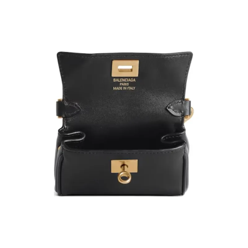Balenciaga Smooth Calf Leather Handbag Mini Women's Black-2