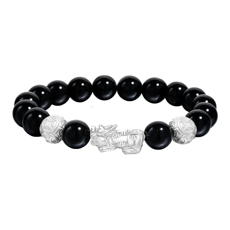 Yuanyanghuangjin Obsidian Bracelets Unisex-0