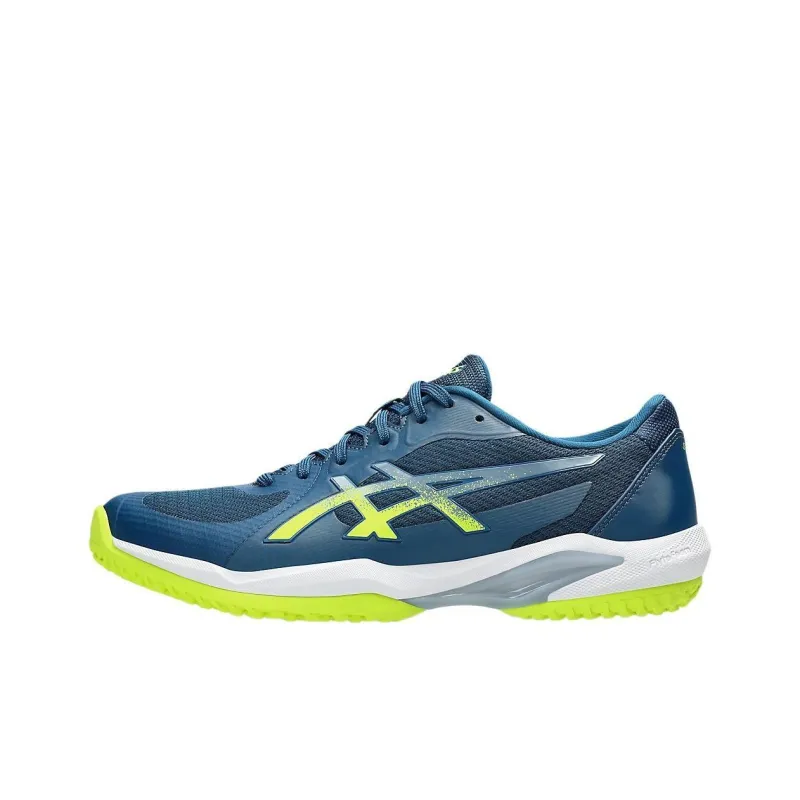 Asics SOLUTION SWIFT FF 2 Anti Slip Wear Resistant Low Top Tennis Shoes Men's Blue Yellow-0