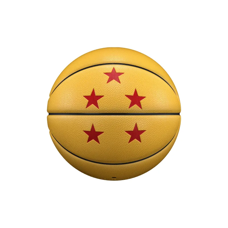 VEIDOORN x LONGZHU Z PU Basketball Yellow Size 7 Ball Street Training Competition Unisex-5