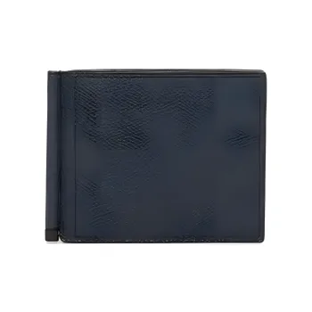 Valextra Calfskin Card Holder Men's Dark Blue