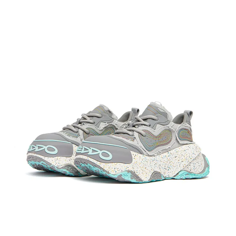 KEDDO Paint Unset 2nd Generation Height Increasing Low-Top Casual Shoes Women's-8