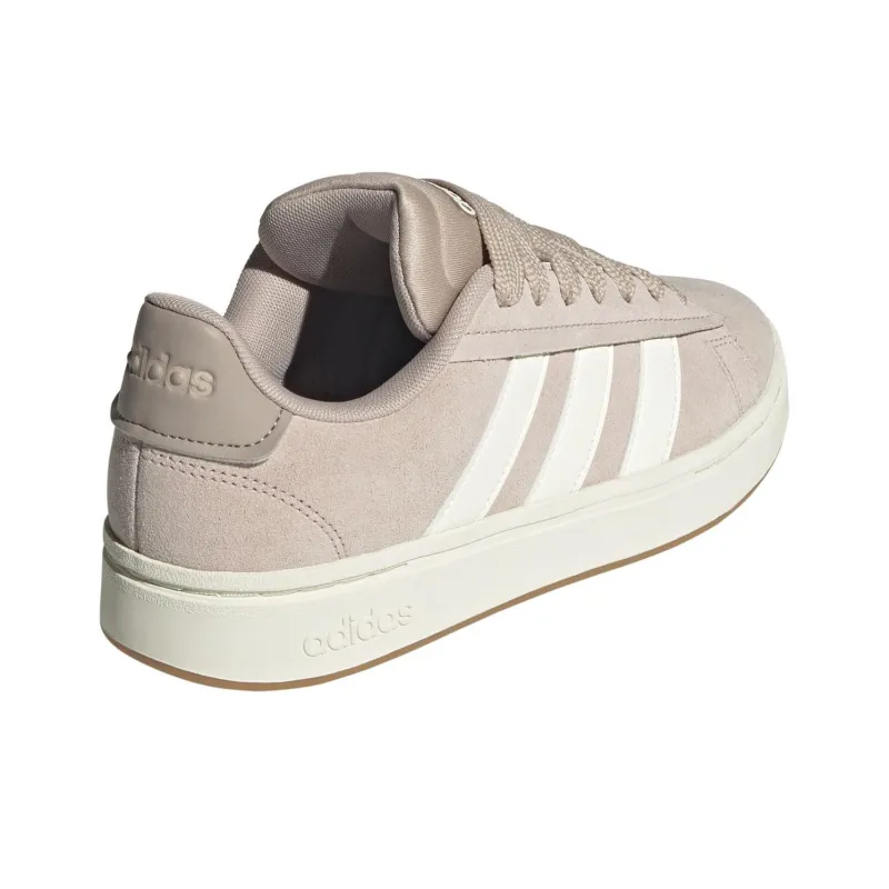 Adidas GRAND COURT ALPHA Anti Slip Wear Resistant Low Top Tennis Shoes Women's Pink White-3