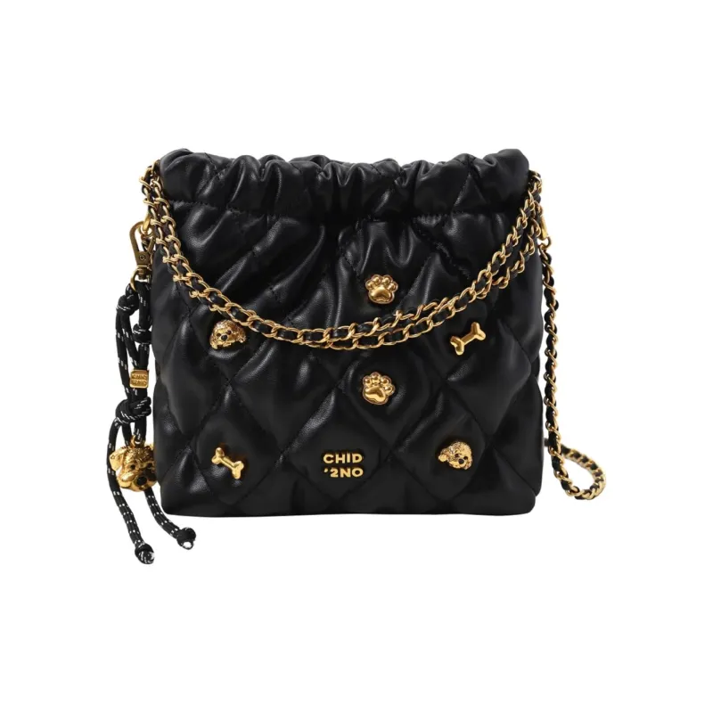 PAYOT Microfiber Synthetic Leather Shoulder Bag Women's Black-0