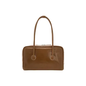 MARGE SHERWOOD Cow Leather Handbag Shoulder Bag Medium Size Women's Brown
