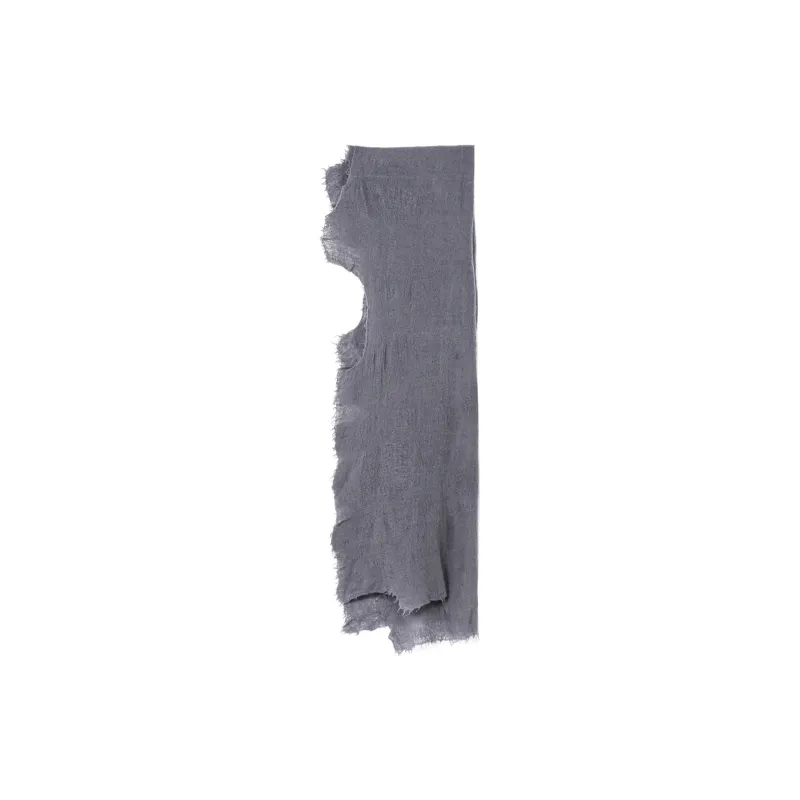 Yohji Yamamoto Wool, Gauze Shawls Unisex Gray-1