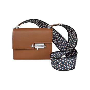 HERMES Verrou Hazelnut Brown/Black/White/Dark Blue
