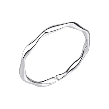 YUJIANDOUDOU S999 Fine Silver Bangles Women's
