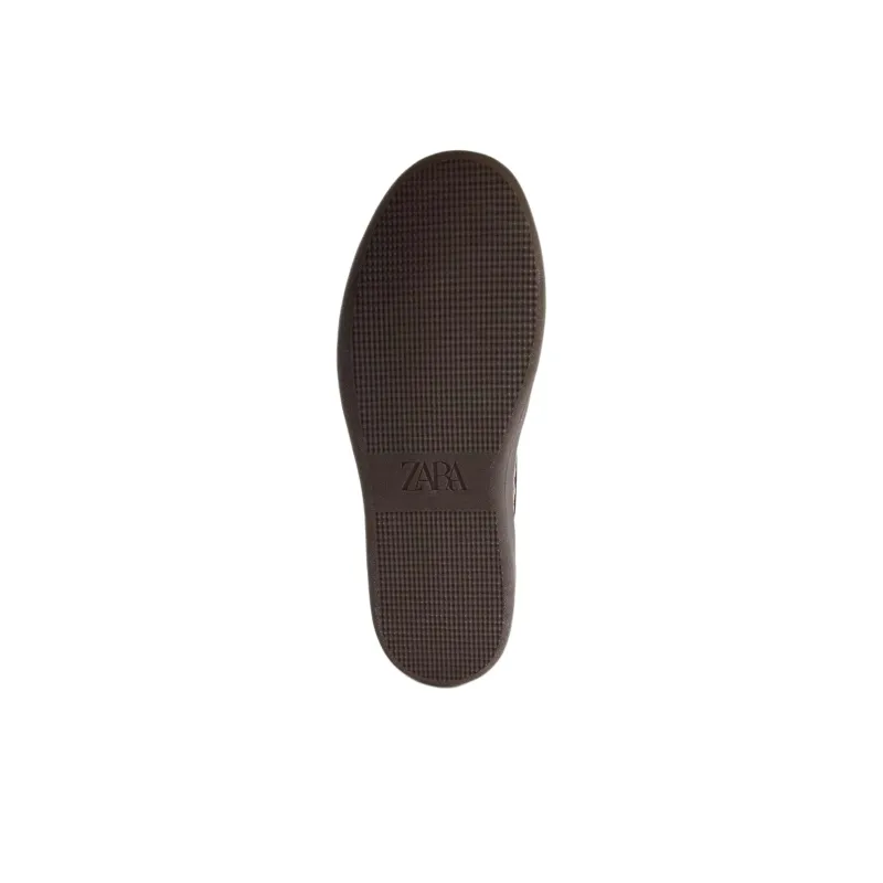 ZARA Low Top Skateboard Shoes Women's Brown-6