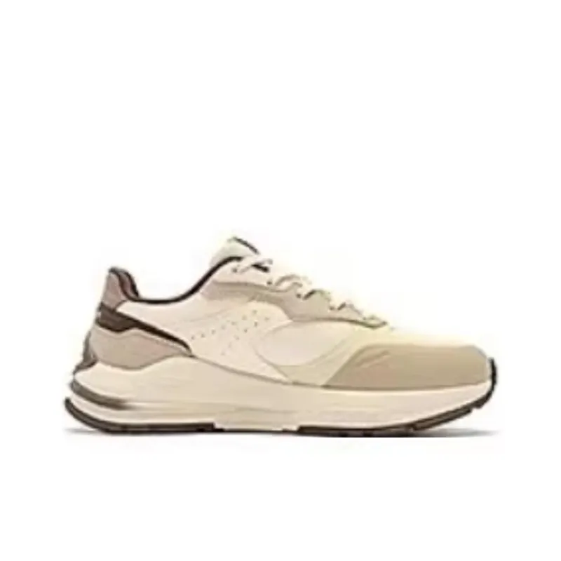 QIAODAN Vertical And Horizontal 5 Cushioning Lightweight Height Increasing Low Top Casual Shoes Women's Beige Umber-1