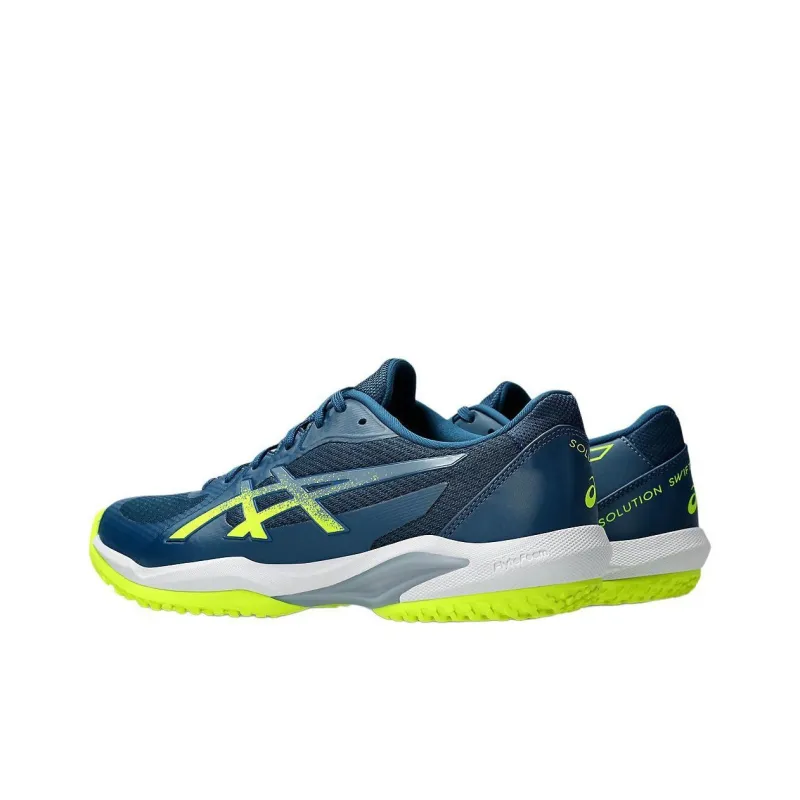 Asics SOLUTION SWIFT FF 2 Anti Slip Wear Resistant Low Top Tennis Shoes Men's Blue Yellow-3