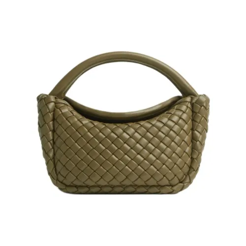 Bottega Veneta Sheepskin Dumpling Bag Shoulder Bag Crossbody Bag Handbag Small Size Women's Seaweed Green