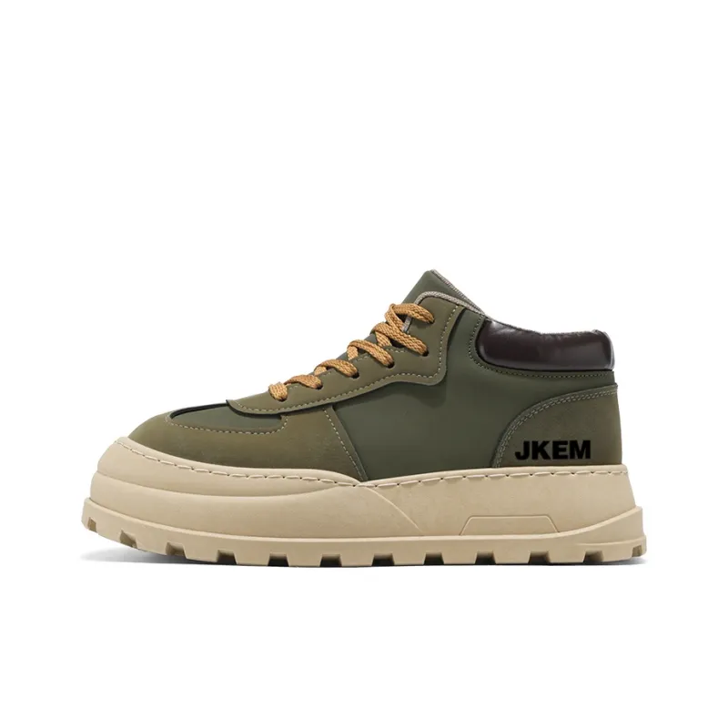 JKEM Anti Slip And Wear Resistant Height Increasing Mid Top Casual Shoes Men's-10