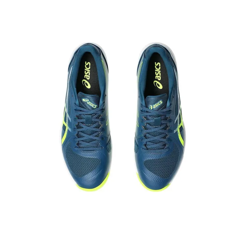 Asics SOLUTION SWIFT FF 2 Anti Slip Wear Resistant Low Top Tennis Shoes Men's Blue Yellow-4