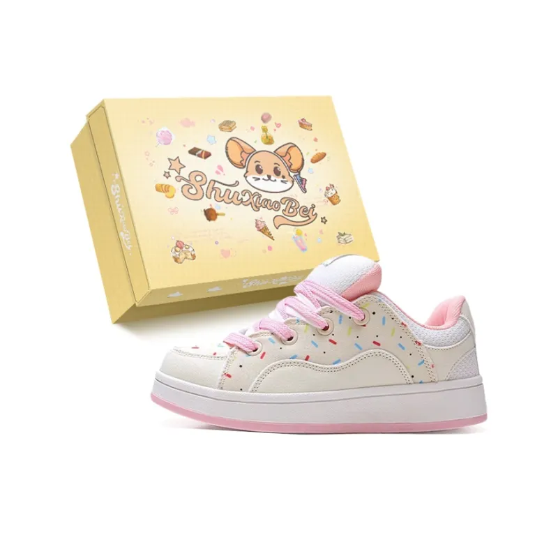 SHUXIAOBEI Anti-Slip Wear-Resistant Low-Top Skateboard Shoes Women's Sweetheart Pink-0