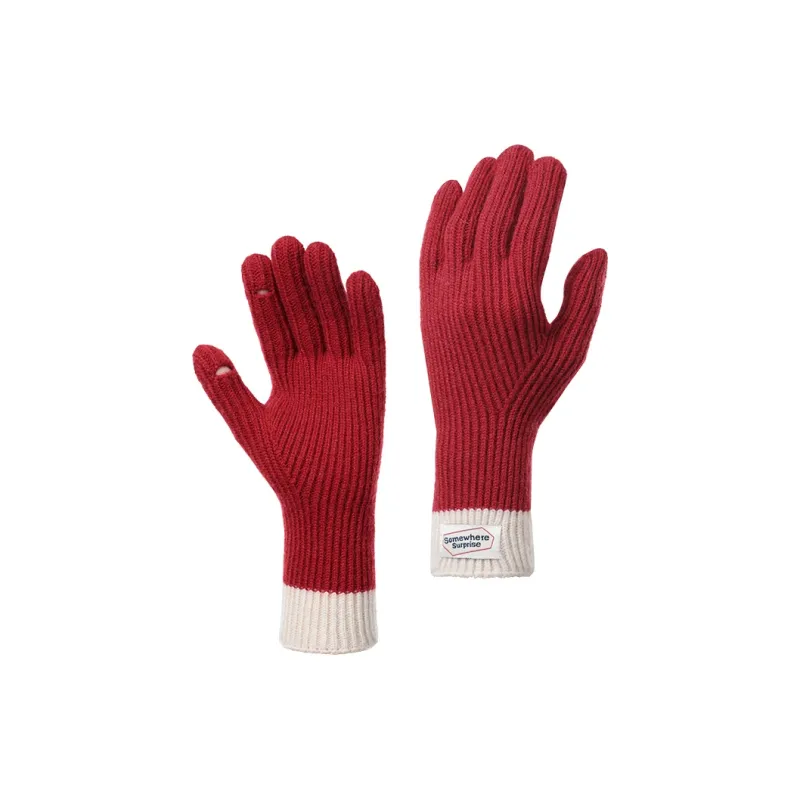 Shizhu Fingerprint Resistant Touchscreen Knit Gloves Women's-5