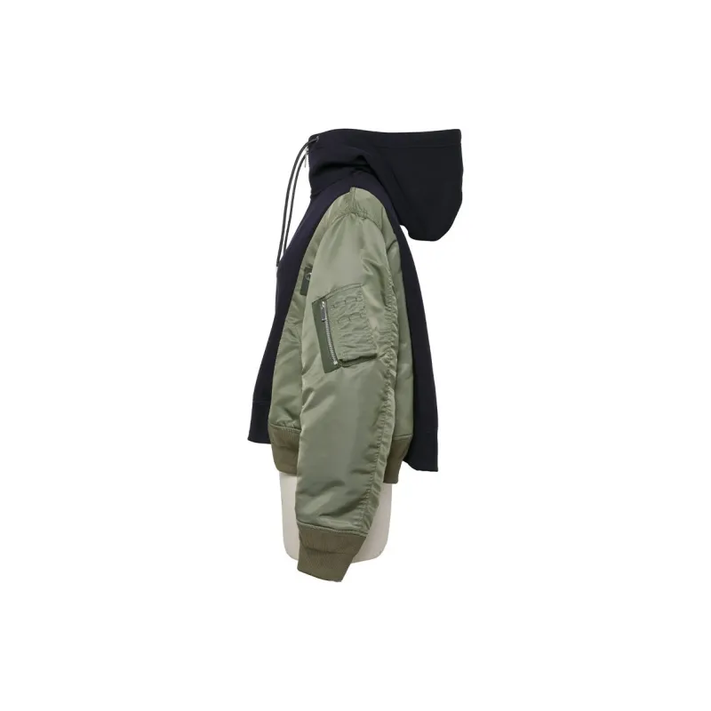 Sacai Panelled Hooded Drawstring Jacket-2
