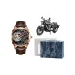 OBL-VM-Rose Case Black Dial Brown Strap Gift Box Set