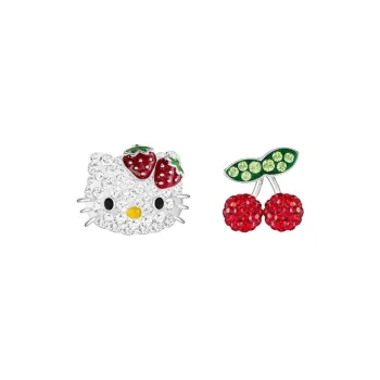 Swarovski Faux Crystal Stud Earrings Women's White Gold Plated