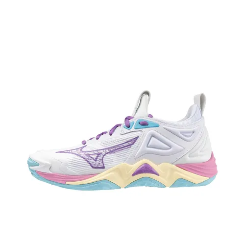 Mizuno Wave Momentum 3 Abrasion Resistant Low Top Training Shoes Women's White