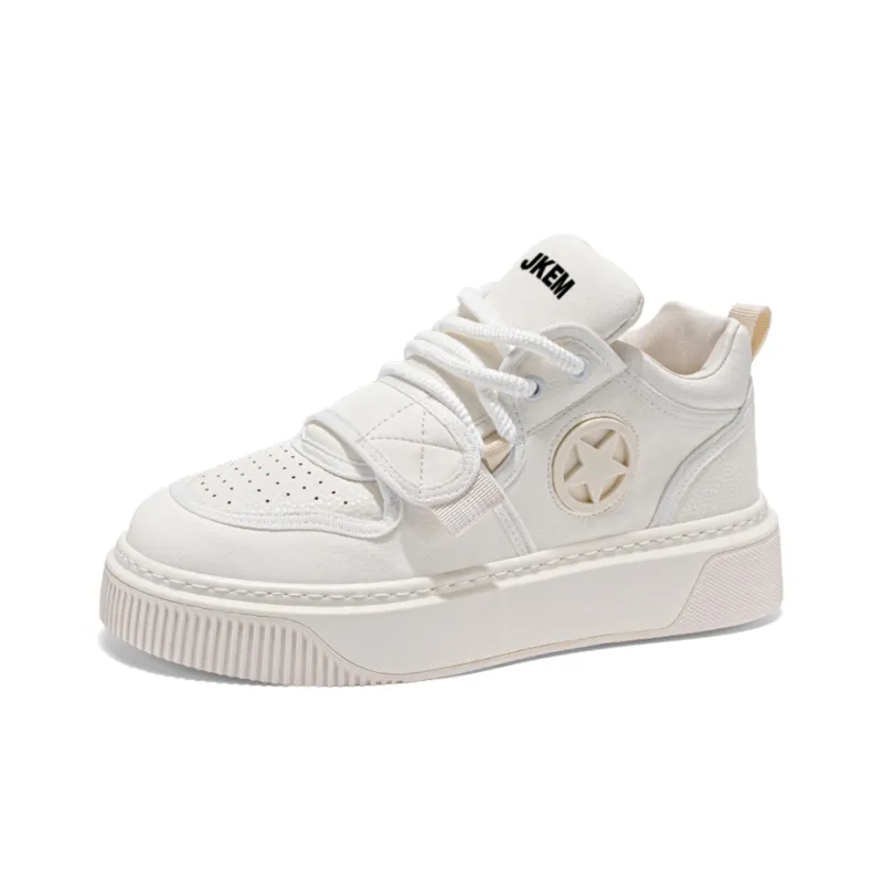 JKEM Cushioned Wear-Resistant Height Increasing Mid-Top Skateboard Shoes Men's-6