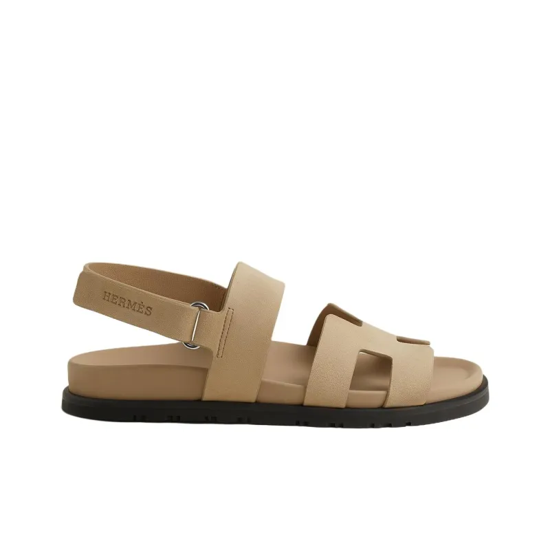 HERMES Genius One Strap Sandals Women's Beige-1