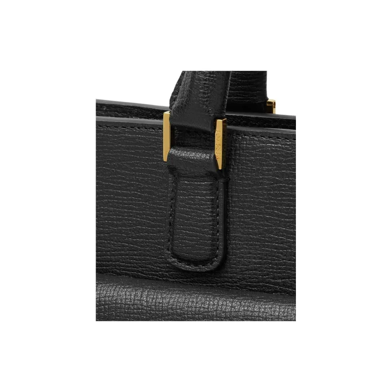 FANSIZHE MEDUSA BIGGIE Series Goatskin Briefcase Men's Black-3