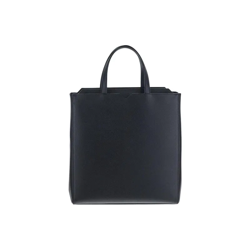 Valextra Calfskin Tote Bag, Shopping Bag, Handbag Men's Black-2