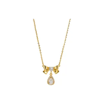 Heart Grass S925 Silver Necklaces Women's