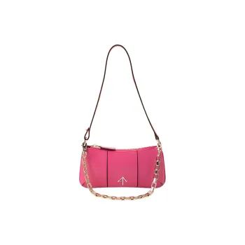 Manu Atelier Cow Leather Shoulder Bag Mini Women's Fuchsia