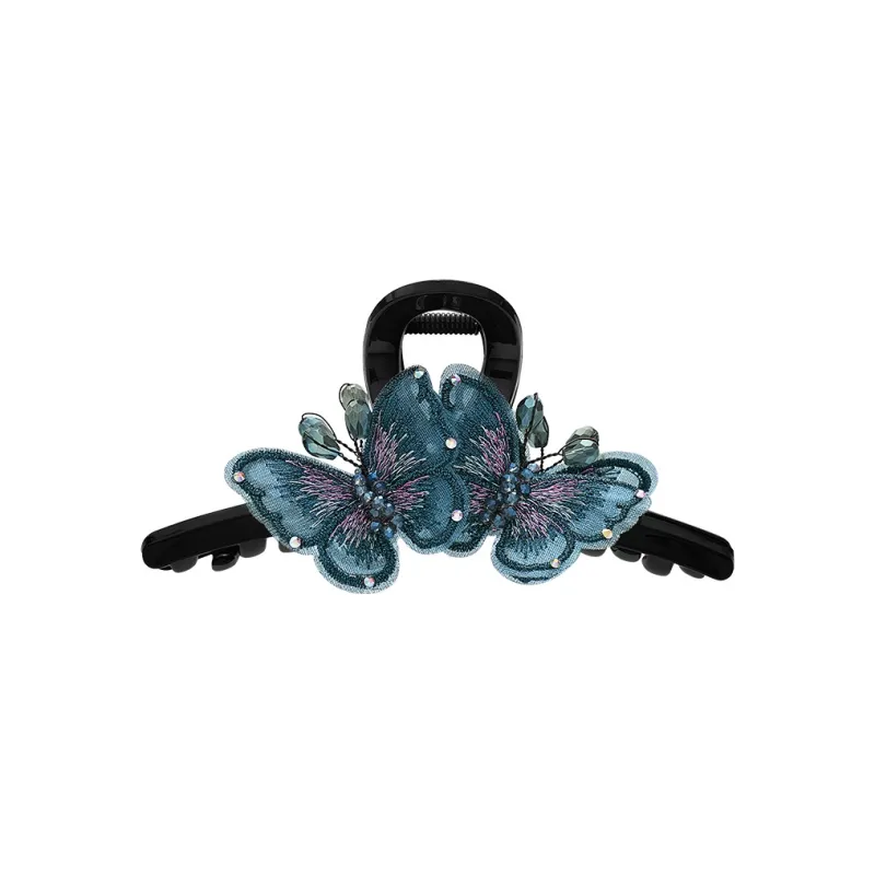 ROYALSASA Acrylic Faux Crystal Hair Clips Women's-2
