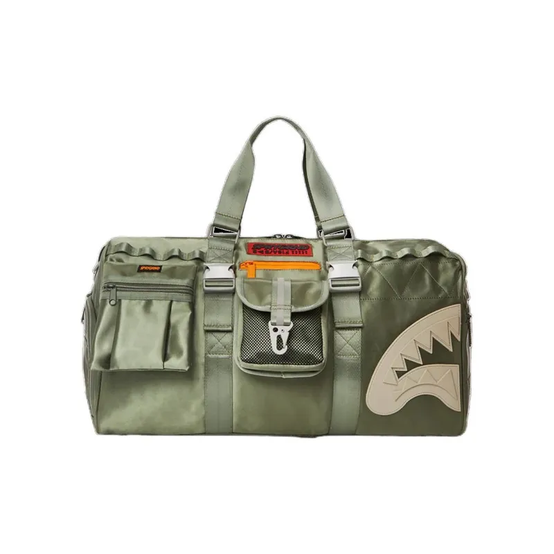 SPRAYGROUND Polyester Portable Travel Bag Unisex Green-3