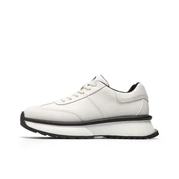 NAVIGARE Small Sailboat Height Increasing Low Top Casual Shoes Men's White
