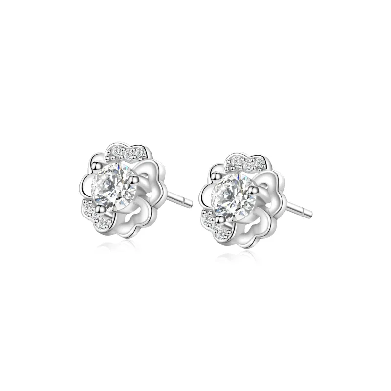 OWNCOOL S999 Fine Silver Stud Earrings Women's-0