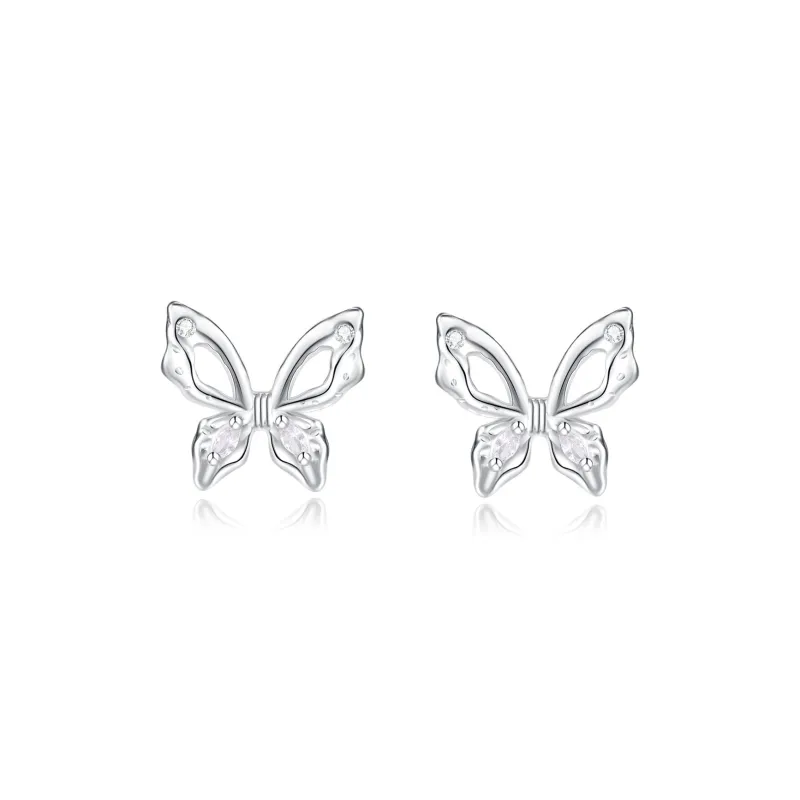 Zbird Sterling Silver Stud Earrings Women's-4