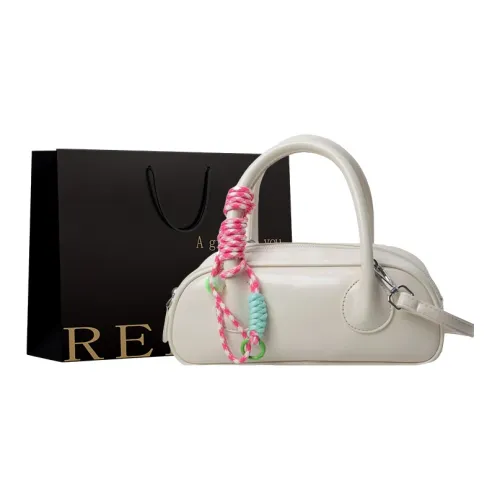 REDOO PU Baguette Bag, Crossbody Bag, Shoulder Bag, Handbag Regular Women's Ecru/Silver/Black/Red