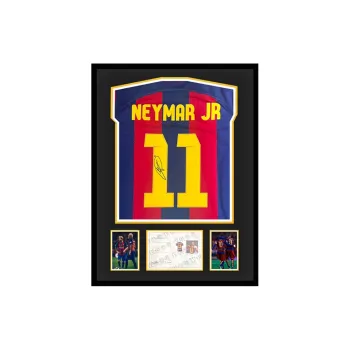 Three For FC Barcelona Jersey EM Certificate Framed Frame Size Approximately 65x85cm