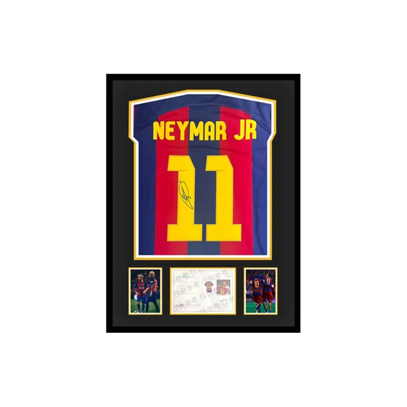 Three For FC Barcelona Jersey EM Certificate Framed Frame Size Approximately 65x85cm-0