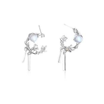 CHINA GOLD S925 Silver Earrings Women's