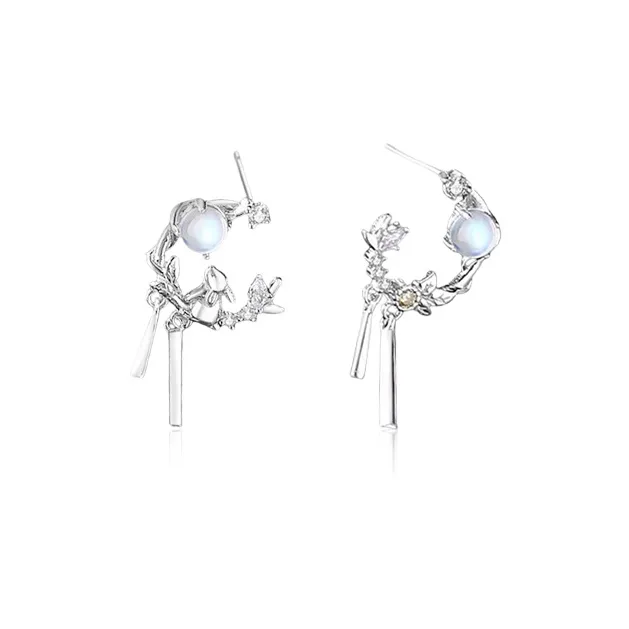 CHINA GOLD S925 Silver Earrings Women's-0
