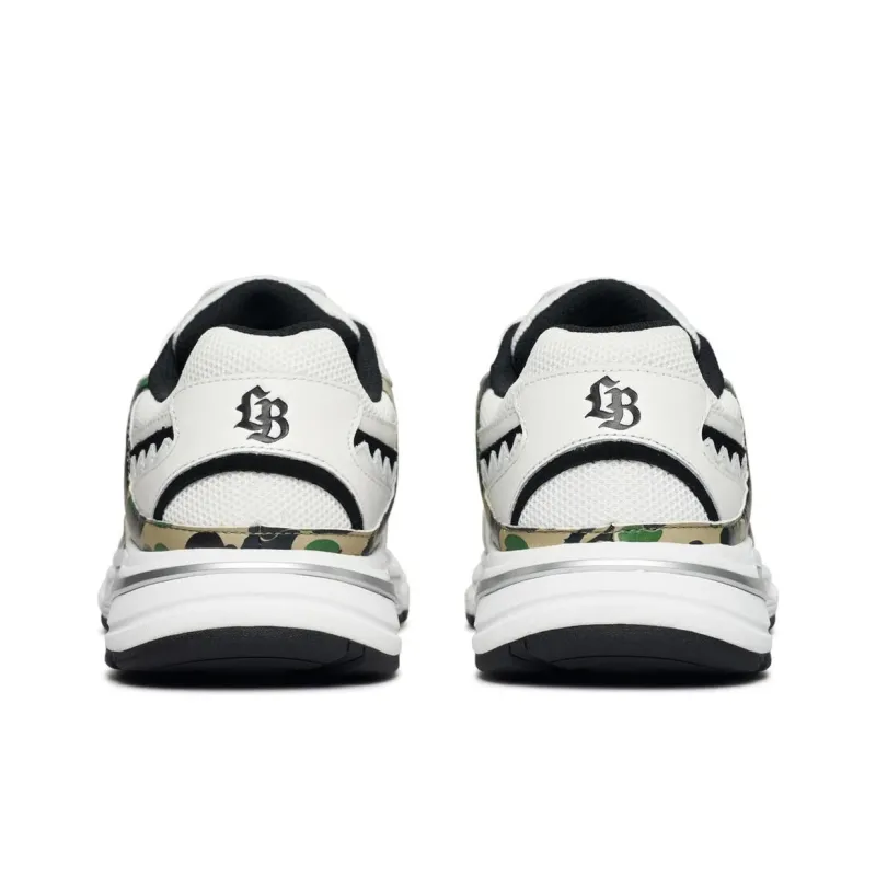 A BATHING APE SHARK STA Low Top Casual Shoes Men's Green-2