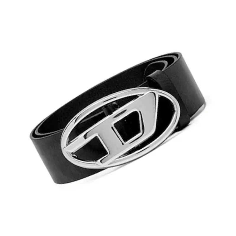 DIESEL Oval D Buckle Leather Belts-2