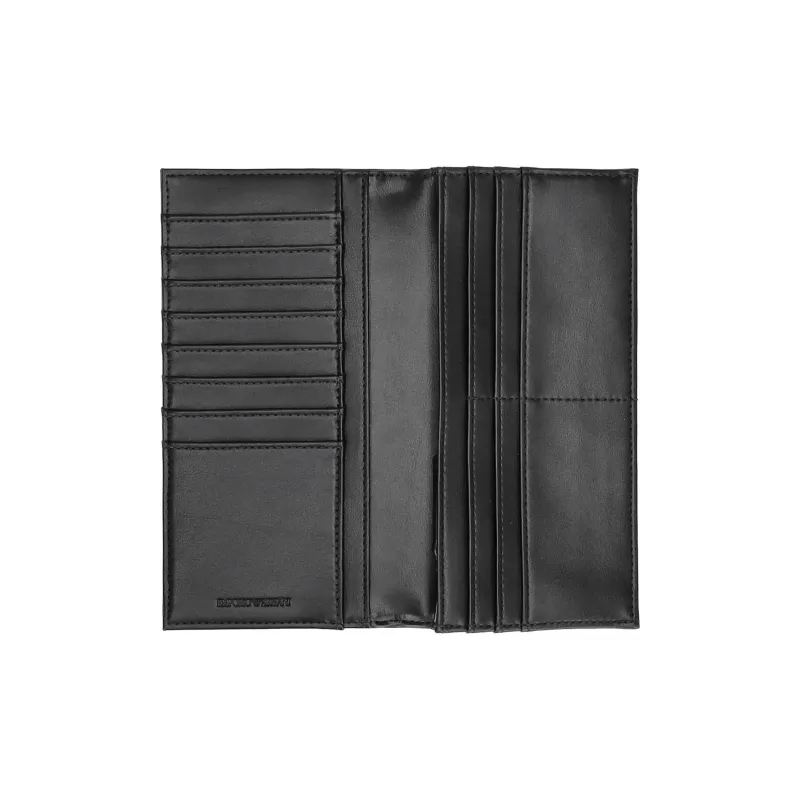 EMPORIO ARMANI Recycled Leather Wallet Men's Black & Red-4