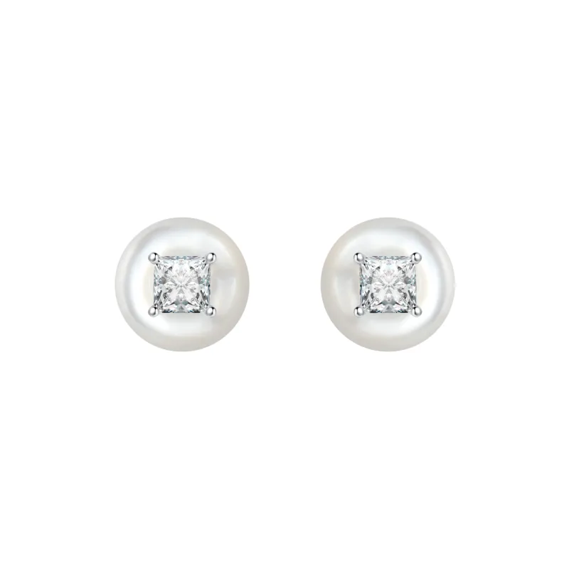 BABYBEI Mother Of Pearl Stud Earrings Women's-0