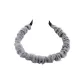 Gauze Pleated Headband[Gray 1 Pc]