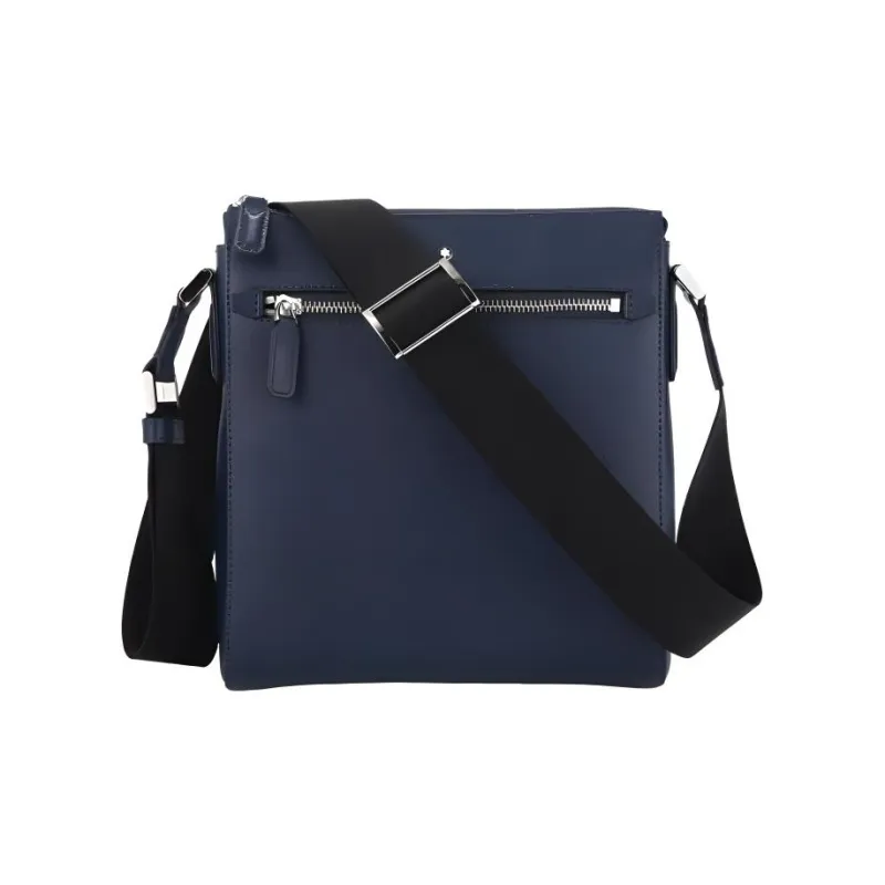MONTBLANC Leather Shoulder Bag Crossbody Bag Men's Dark Blue-3
