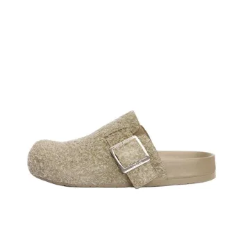LOEWE Ease Buckle Closed Toe Slippers Men's Khaki Green