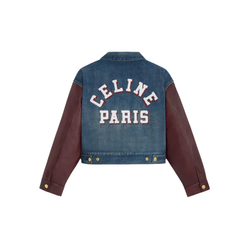 CELINE Paris Jacket In Dark Union Wash Denim-1