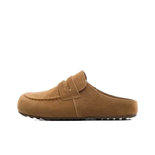 Warrior Stitching Slip-Resistant Abrasion-Resistant Wrap-toe Slippers Women's Brown