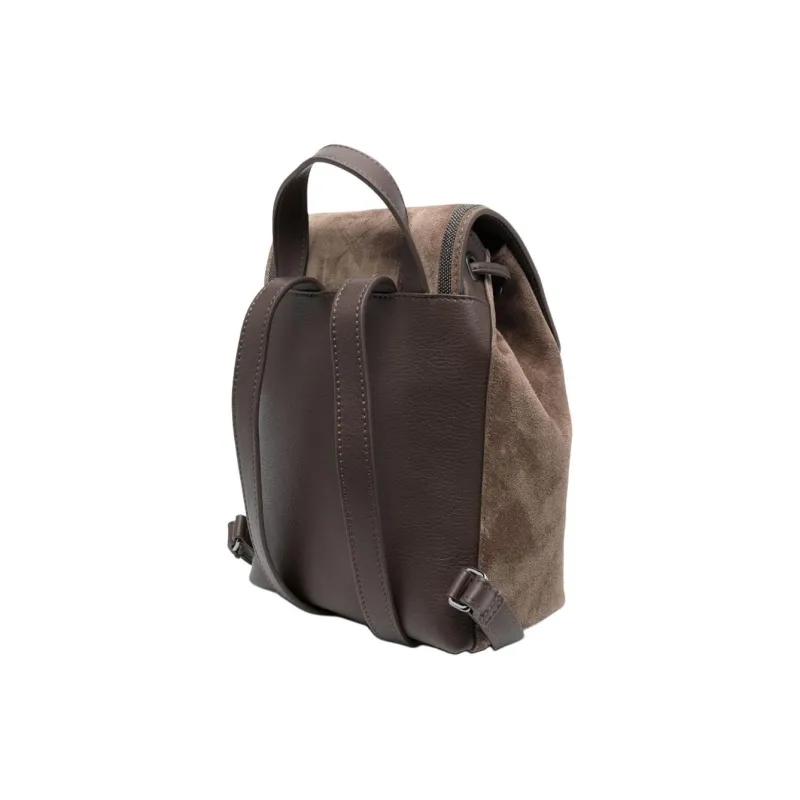 Brunello Cucinelli Calfskin Backpack Women's Tan-1